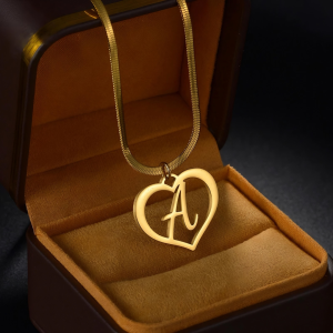 Kalung Heart Inisial - KA1122