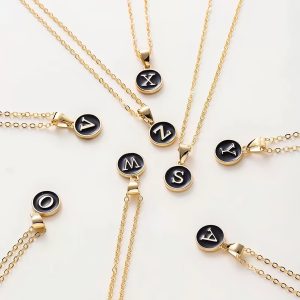 Kalung Alphabeth Bulat - KA1139