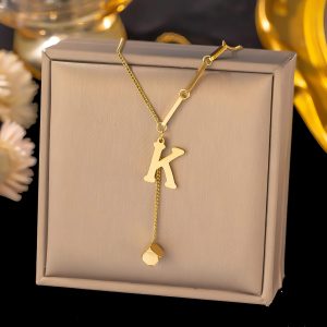 Kalung Alphabeth Dadu - KA1136